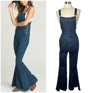 SHOW ME YOUR MUMU Berkeley Bell Flare Overalls size XS